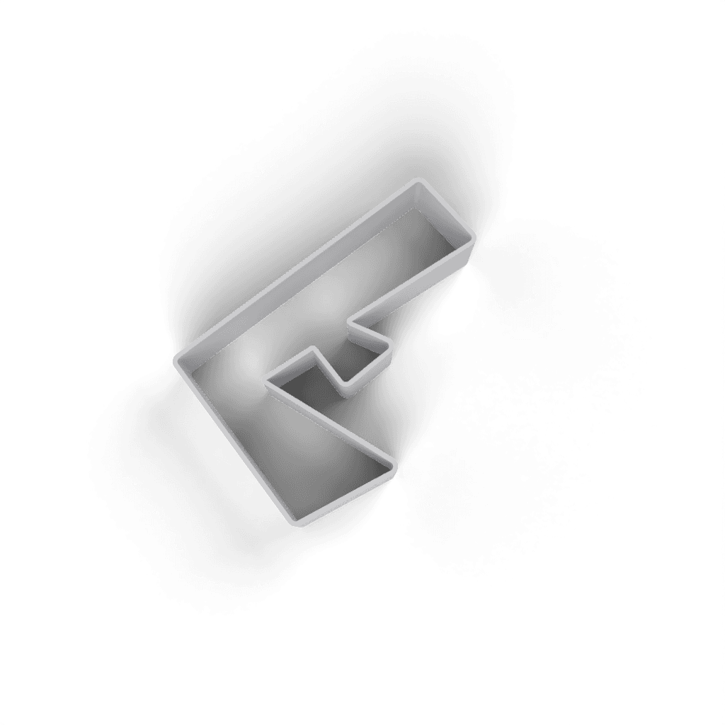 Replacement Letter F Cookie Cutter view 4