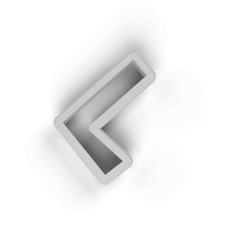 Replacement Letter L Cookie Cutter view 3