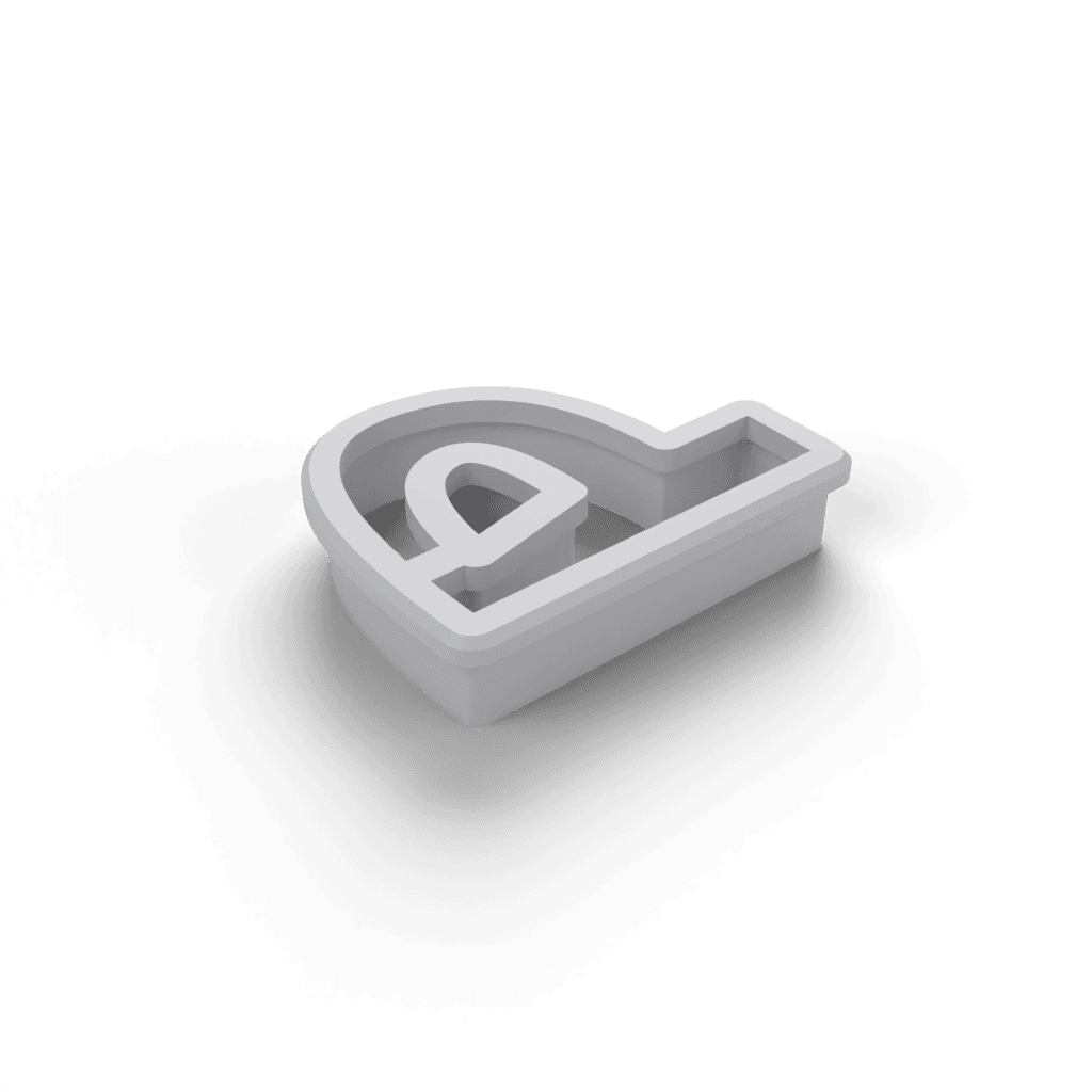 Replacement Letter P Cookie Cutter view 2