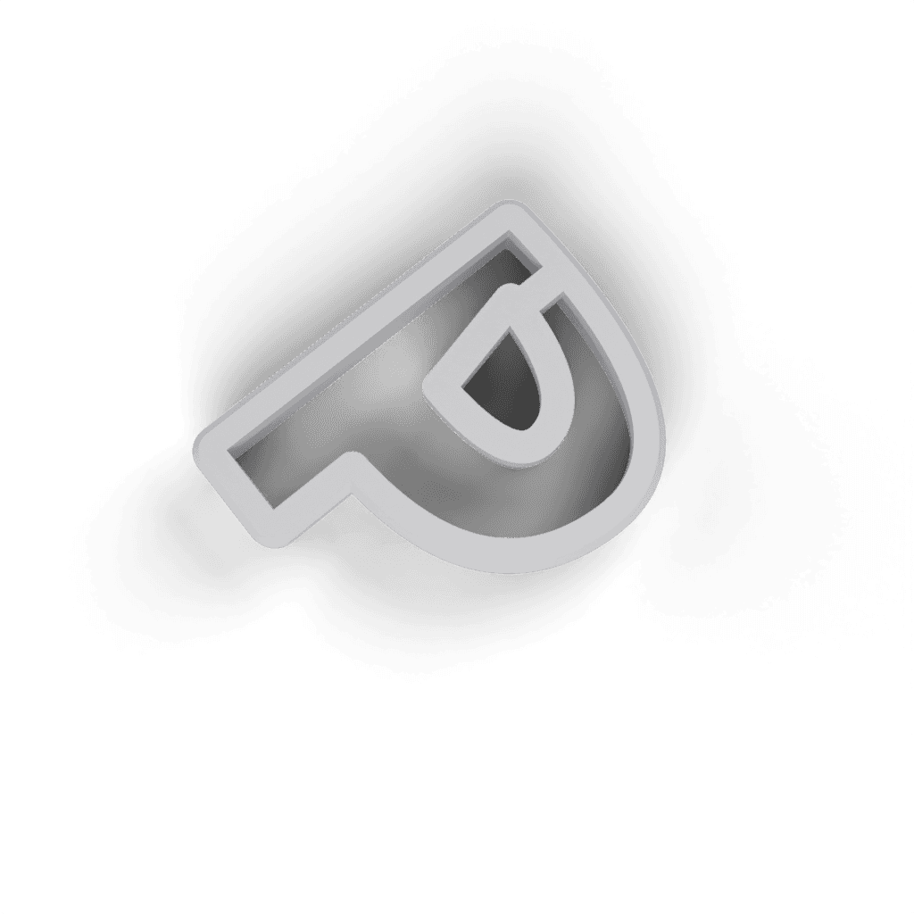 Replacement Letter P Cookie Cutter view 3