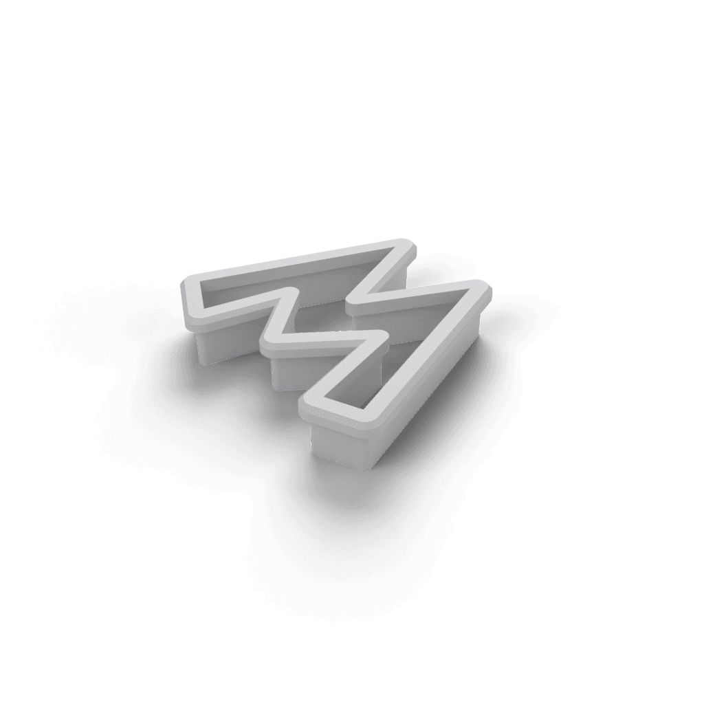 Replacement Letter W Cookie Cutter view 2
