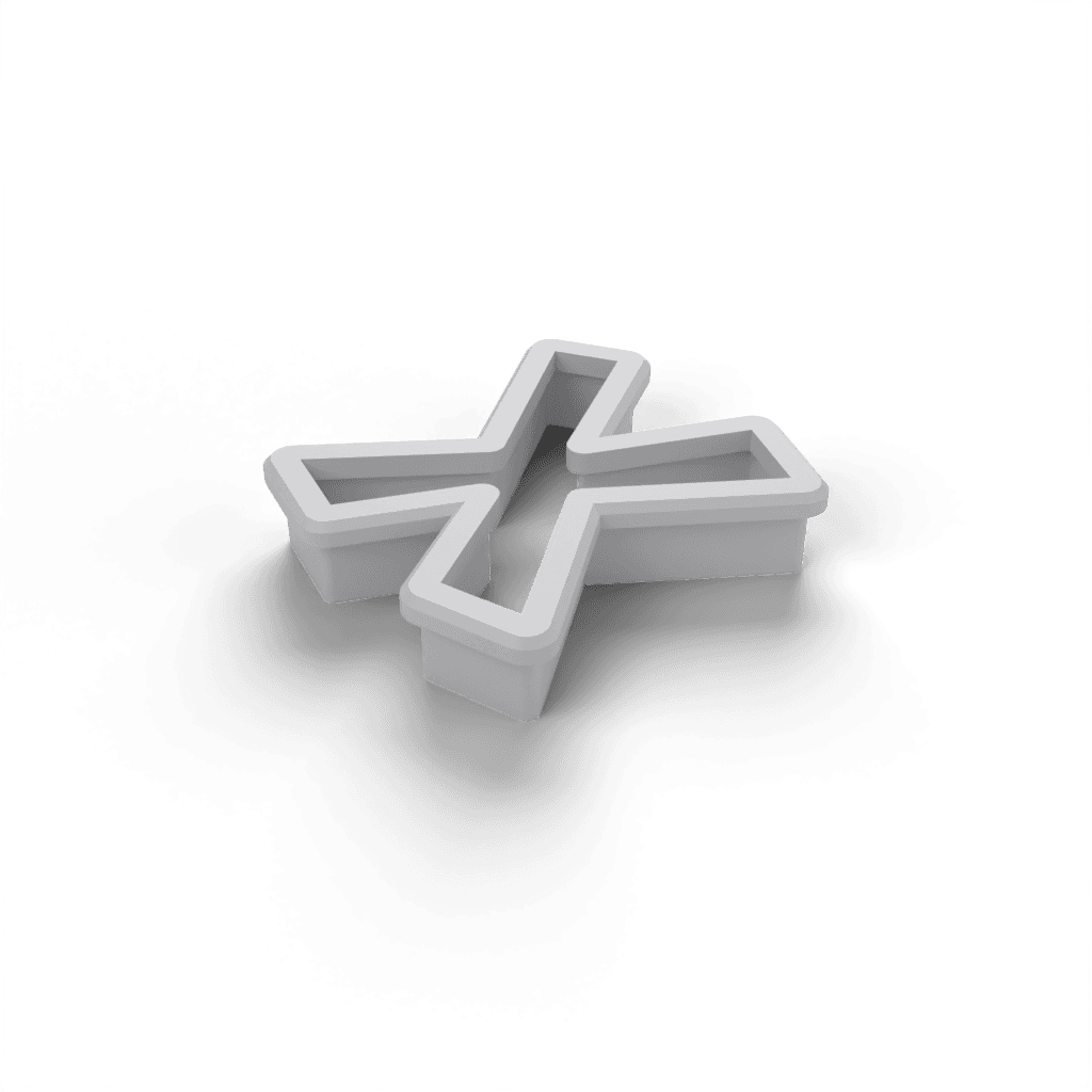 Replacement Letter X Cookie Cutter view 2