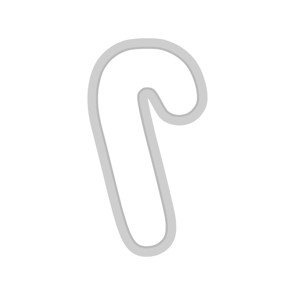 Christmas Candy Cane B Cookie Cutter